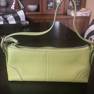 Coach Lime Green Leather Bag